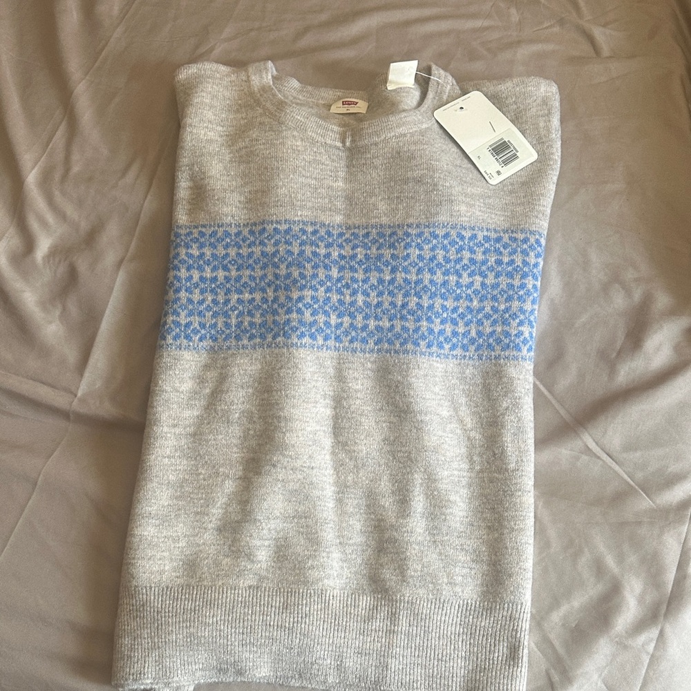 Levi's Gray and Blue Women's Sweater